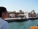 Dean on a water taxi in Dubai